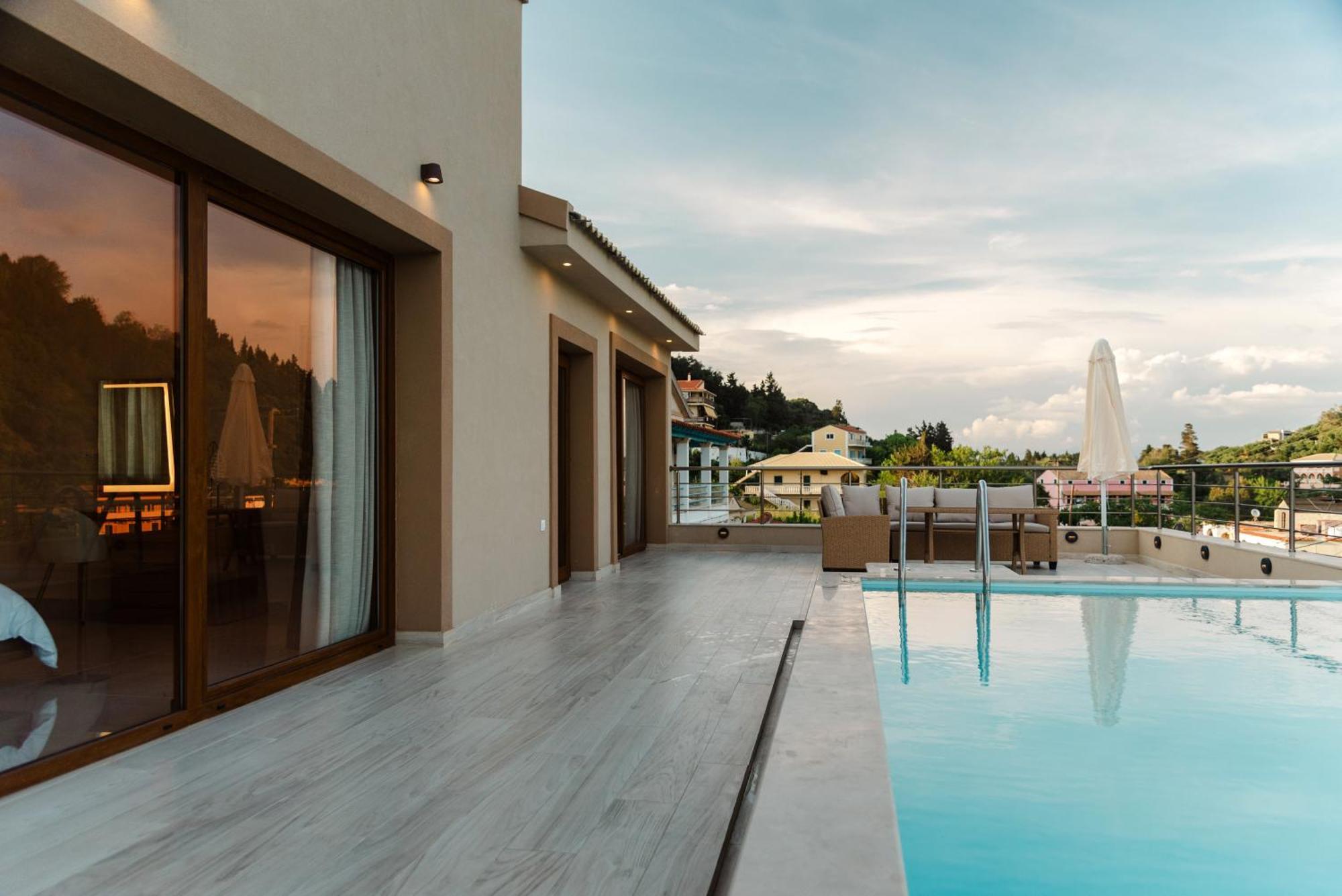 Villa Vasillis-Heated Swimming Pool With Infinity View Vitaládes エクステリア 写真