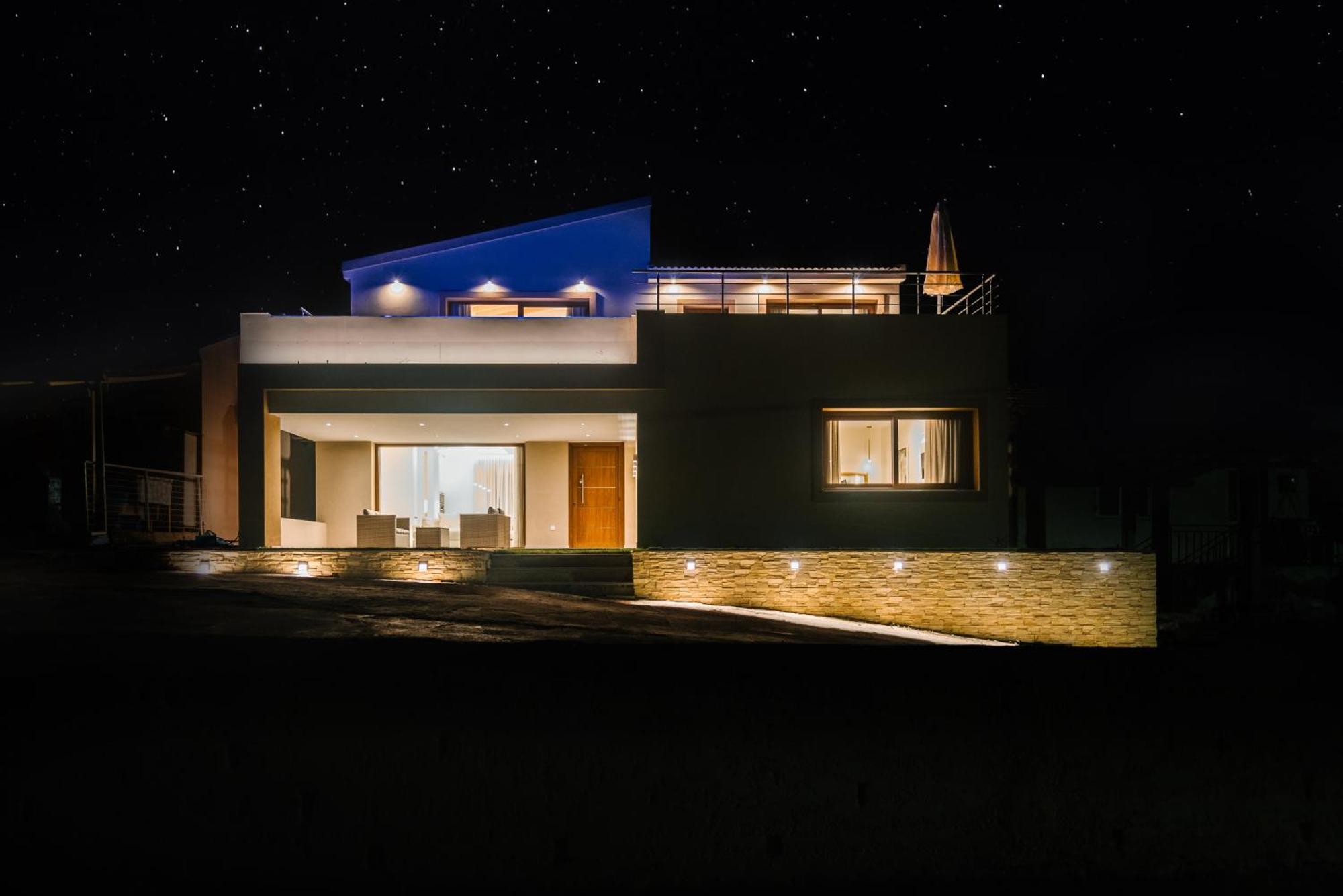 Villa Vasillis-Heated Swimming Pool With Infinity View Vitaládes エクステリア 写真