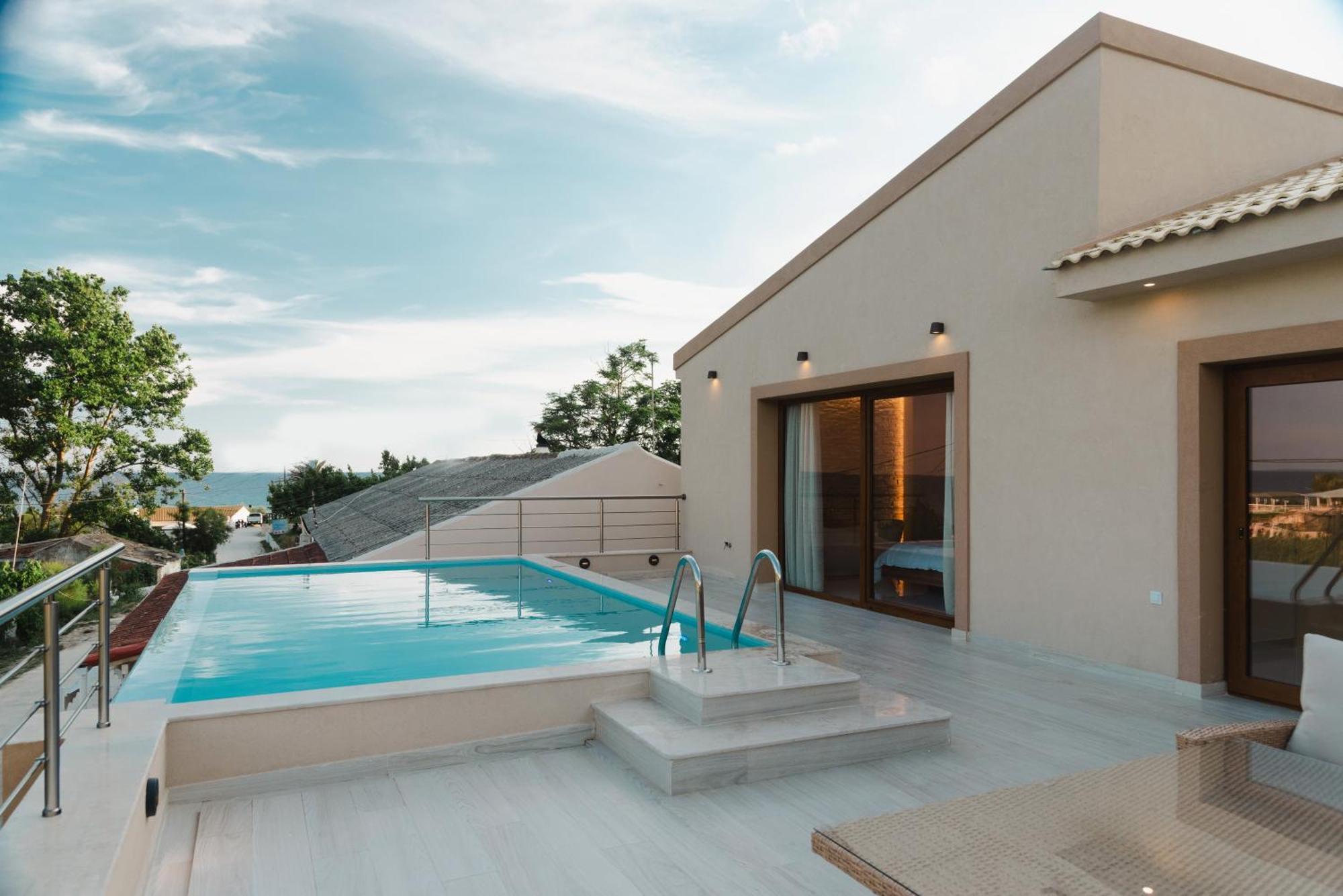 Villa Vasillis-Heated Swimming Pool With Infinity View Vitaládes エクステリア 写真
